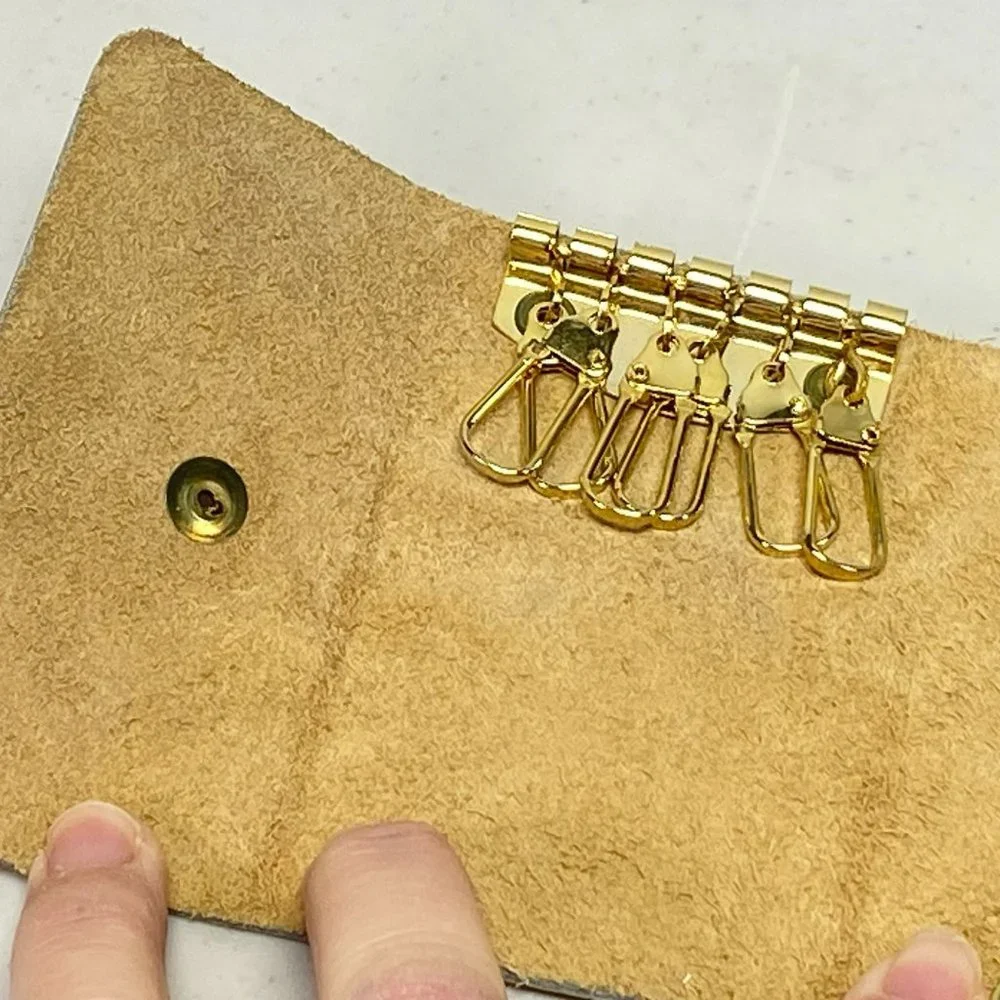 Genuine Leather Bonney 6 Key Holder Pouch Case Made in Fiji